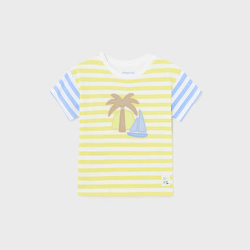 Camiseta rayas combinadas niño