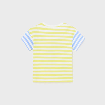 Camiseta rayas combinadas niño