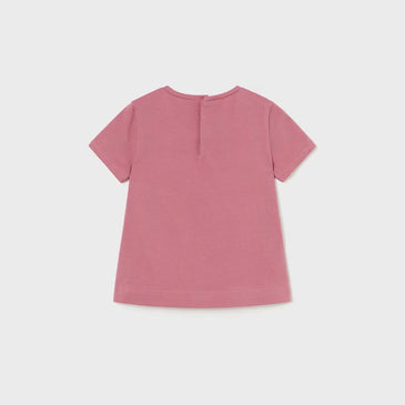 Camiseta corazon flores niña