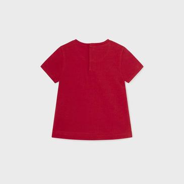 Camiseta corazon flores niña