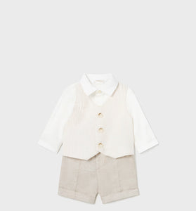 Conjunto pantalon corto chaleco niño