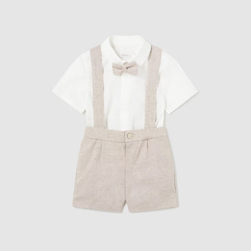 Conjunto bermuda de vestir 3 piezas niño