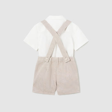 Conjunto bermuda de vestir 3 piezas niño