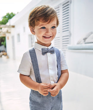 Conjunto bermuda de vestir 3 piezas niño