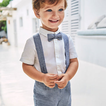 Conjunto bermuda de vestir 3 piezas niño