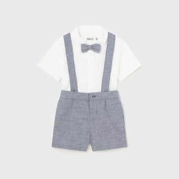 Conjunto bermuda de vestir 3 piezas niño