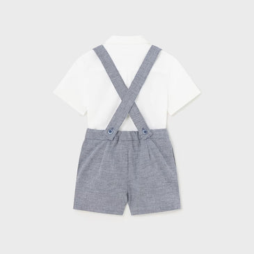 Conjunto bermuda de vestir 3 piezas niño