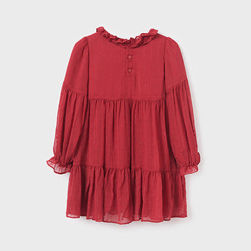 VESTIDO GASA PLUMETI ABEL& LULA FRAMBUESA PARA NIÑA