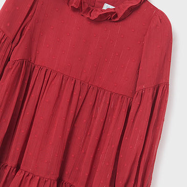 VESTIDO GASA PLUMETI ABEL& LULA FRAMBUESA PARA NIÑA