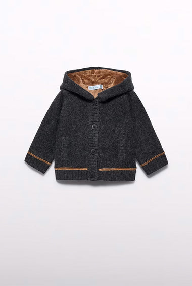 Cardigán tricot forrado niño