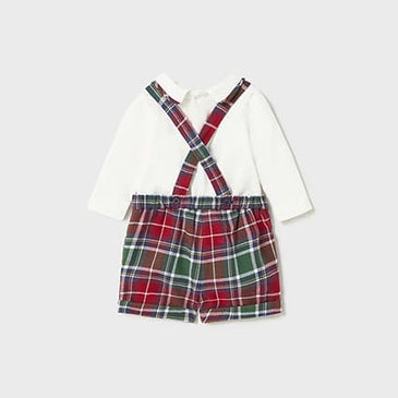 Conjunto de pantalon corto cuadrado niño