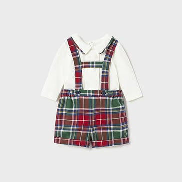 Conjunto de pantalon corto cuadrado niño