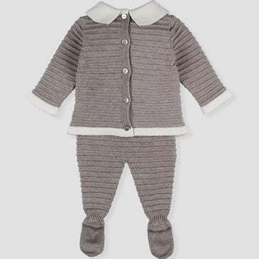 Conjunto bicolor con pieza central bebe