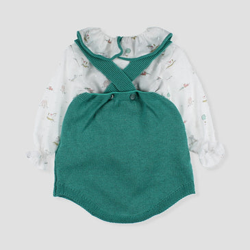 Conjunto de ranita y camisa de conejito niña