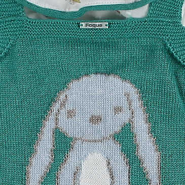 Conjunto de ranita y camisa de conejito niña