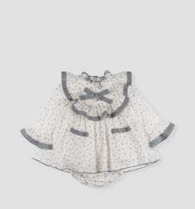 Jesusito con estampado vivos y lazo bebe