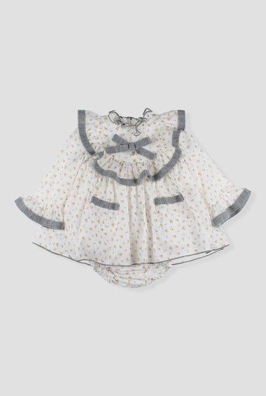 Jesusito con estampado vivos y lazo bebe