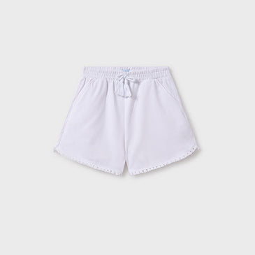 Short de felpa básico Color Blanco