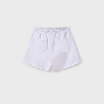 Short de felpa básico Color Blanco