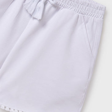 Short de felpa básico Color Blanco