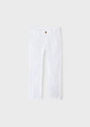 Pantalón Chino Sarga Básico Mayoral Color Blanco