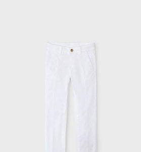 Pantalón Chino Sarga Básico Mayoral Color Blanco