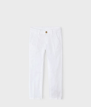 Pantalón Chino Sarga Básico Mayoral Color Blanco