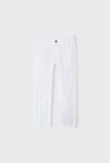 Pantalón Chino Sarga Básico Mayoral Color Blanco