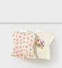 Set de 2 camisetas manga Corta Mayoral Color Hueso-Zanahoria