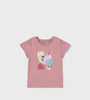 Camiseta manga corta Mayora con bordado, Color Rosado