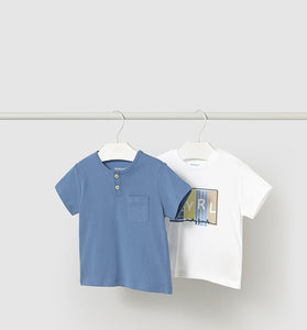 Set de 2 camisetas manga corta Mayoral Color Capri para niño