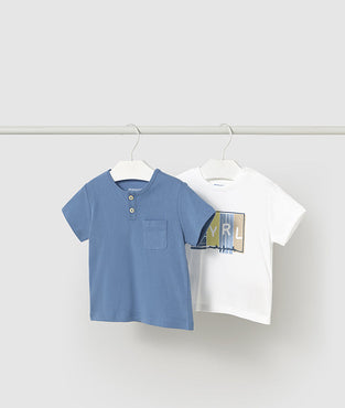 Set de 2 camisetas manga corta Mayoral Color Capri para niño