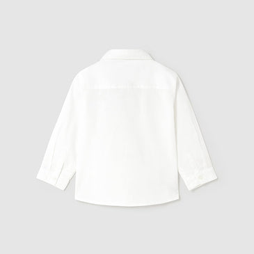 Camisa de vestir manga larga color Blanco Mayoral con pajarita