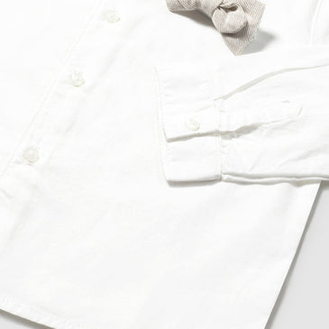 Camisa de vestir manga larga color Blanco Mayoral con pajarita