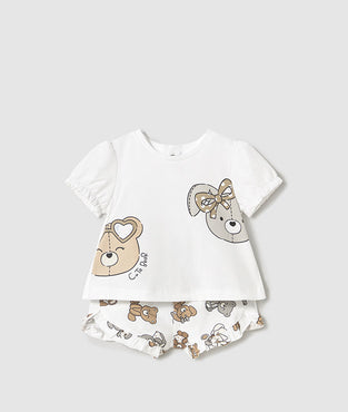 Conjunto Short Mayoral color Galleta
