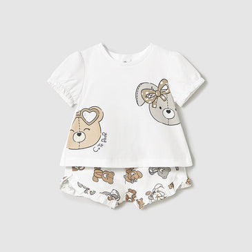 Conjunto Short Mayoral color Galleta