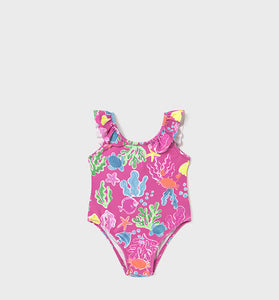 Bañador estampado Mayoral color Fucsia