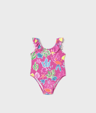 Bañador estampado Mayoral color Fucsia