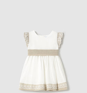 Vestido Combinado lino Mayoral Color Crd-Lino