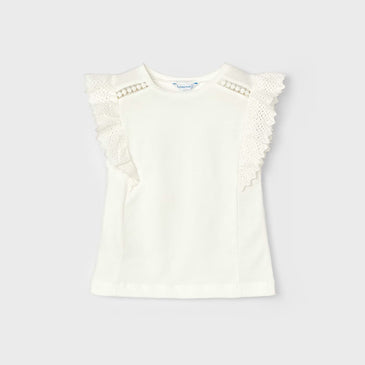 Camiseta guipur lisa niña