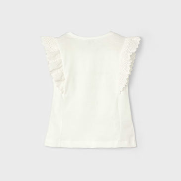 Camiseta guipur lisa niña