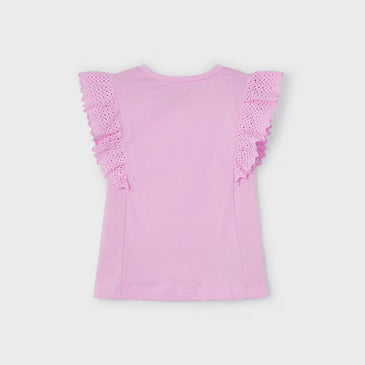 Camiseta guipur lisa niña