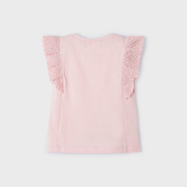 Camiseta guipur lisa niña