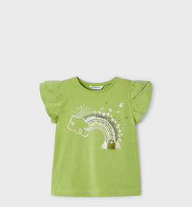 Camiseta arcoíris niña