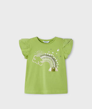 Camiseta arcoíris niña