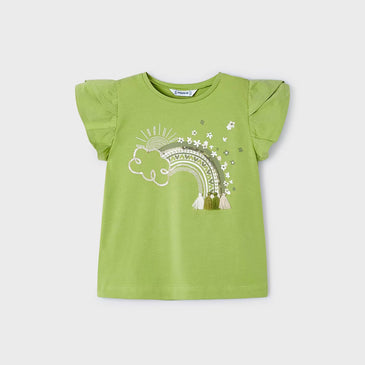 Camiseta arcoíris niña