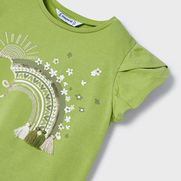 Camiseta arcoíris niña