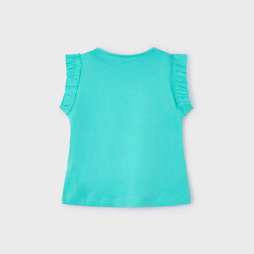 Camiseta tirantes perforados niña