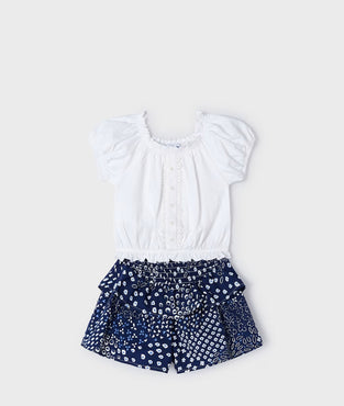 Conj. short volantes