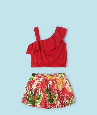 Conj. short punto crepe